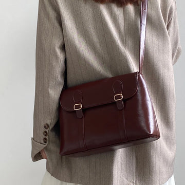 Qfdian Vintage Solid Trendy Preppy Women Handbags Luxury All Match Punk Shoulder Crossbody Bag Y2k   Streetwear Messenger Bags